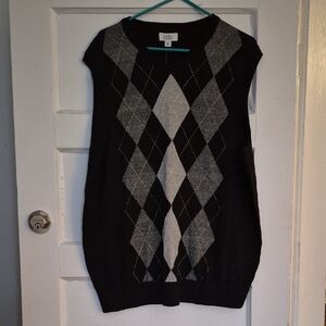 NWT Croft & Barrow women's XL crewneck argyle sweater vest